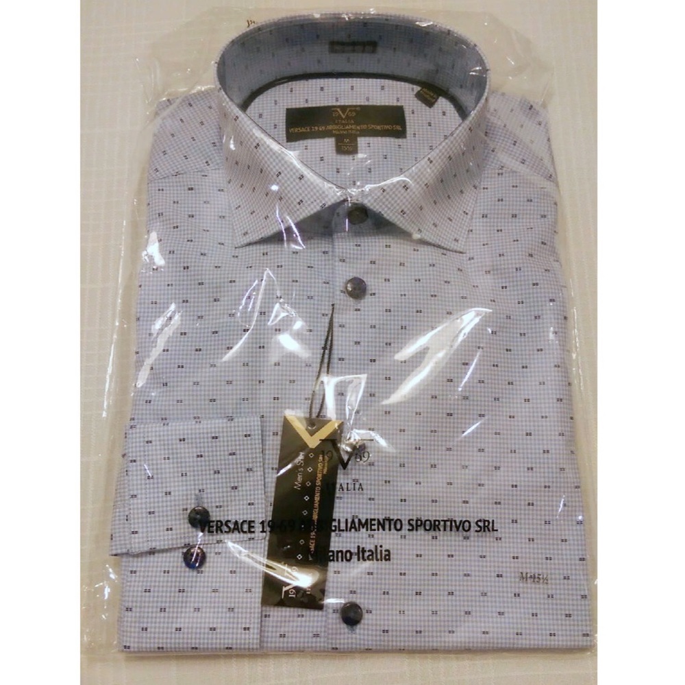NWT Versace Italia Dress Shirt with Pattern M